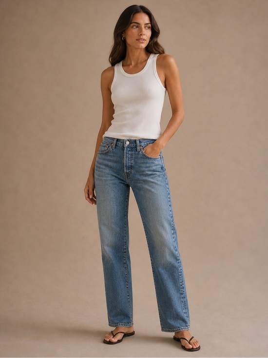 Levi's Denim - Levi’s Wedgie Straight Jeans Size 30 High Rise Vintage Wash Denim